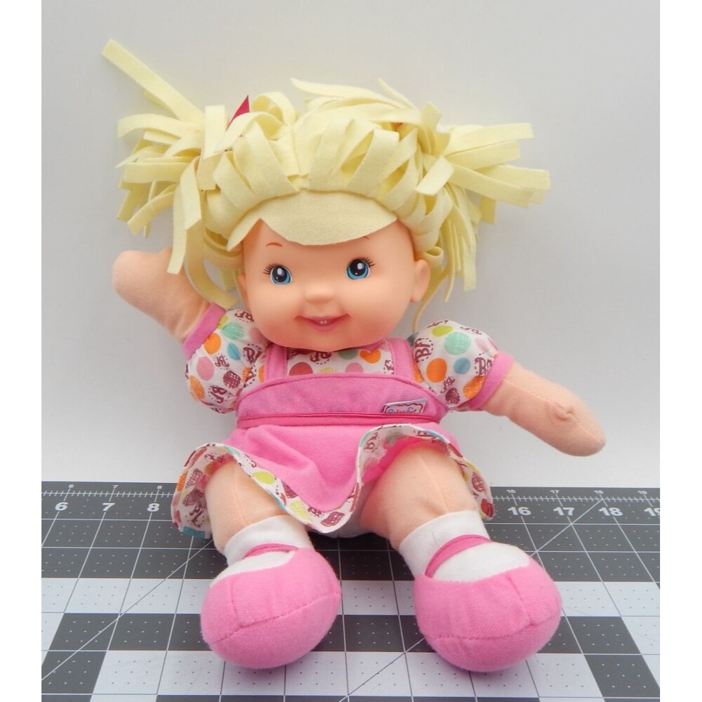 Lil Talker Baby's First Doll Sing Songs Blonde Hair Blue Eyes Goldberger Toy